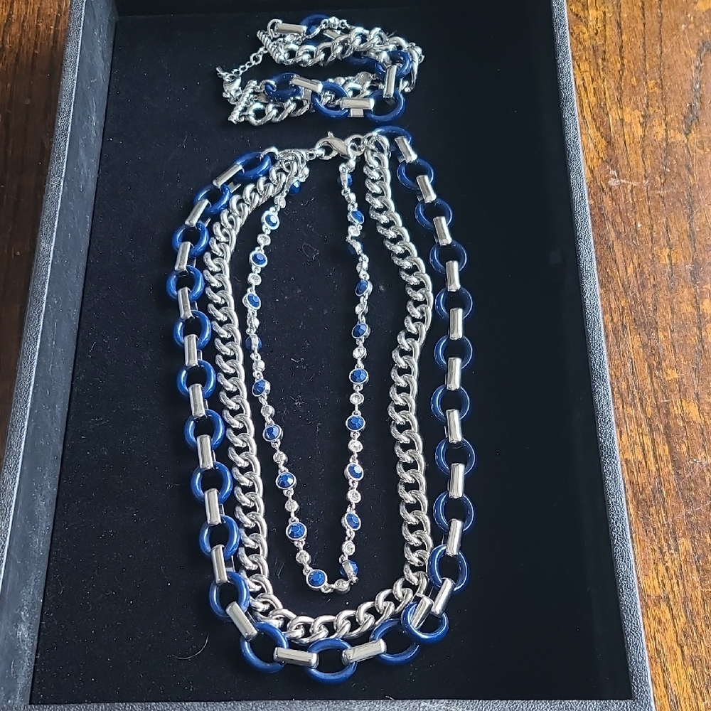 Lia Sophia "Wayfarer" Necklace & Bracelet Set
